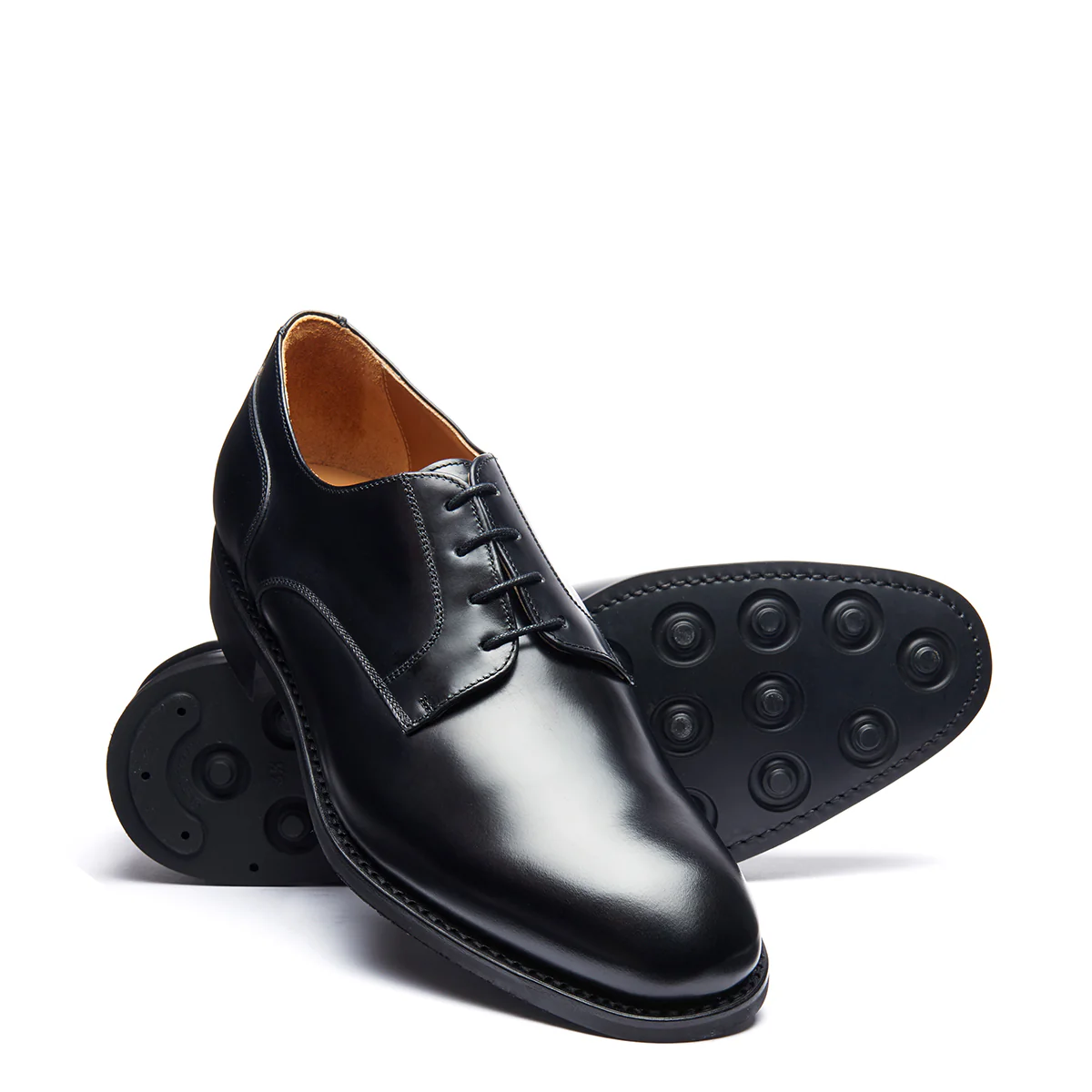 Black Hi-Shine 4 Eye Gibson Shoe - Image 2
