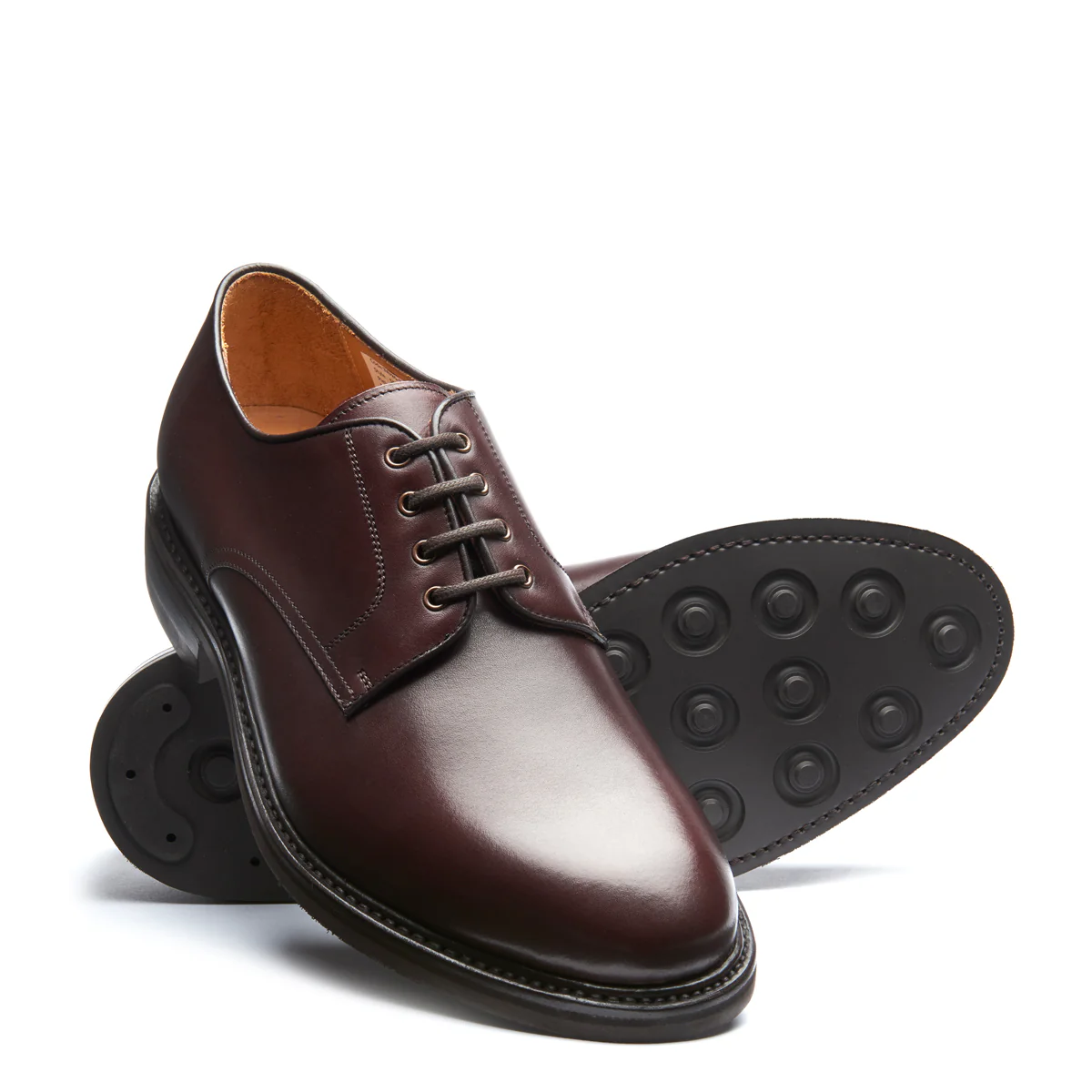 Walnut Brown Calf 4 Eye Gibson Shoe - Image 2