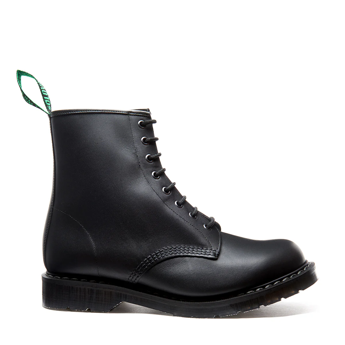 Black Greasy 8 Eye Derby Boot & Care Kit