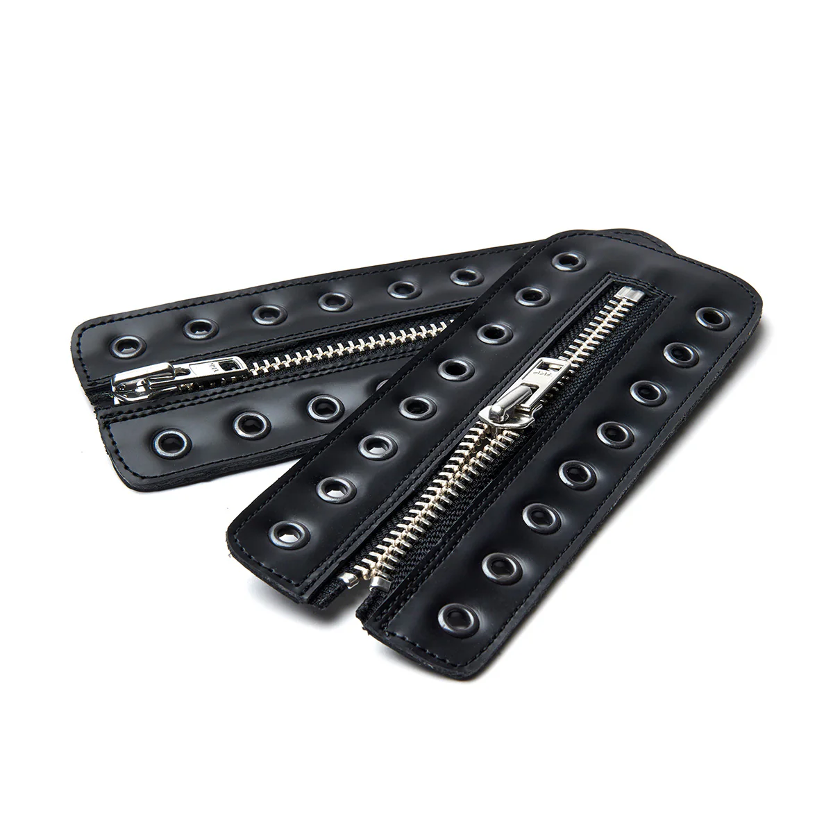 Black Hi-Shine 8 Eye Derby Boot & Zip Guard - Image 3