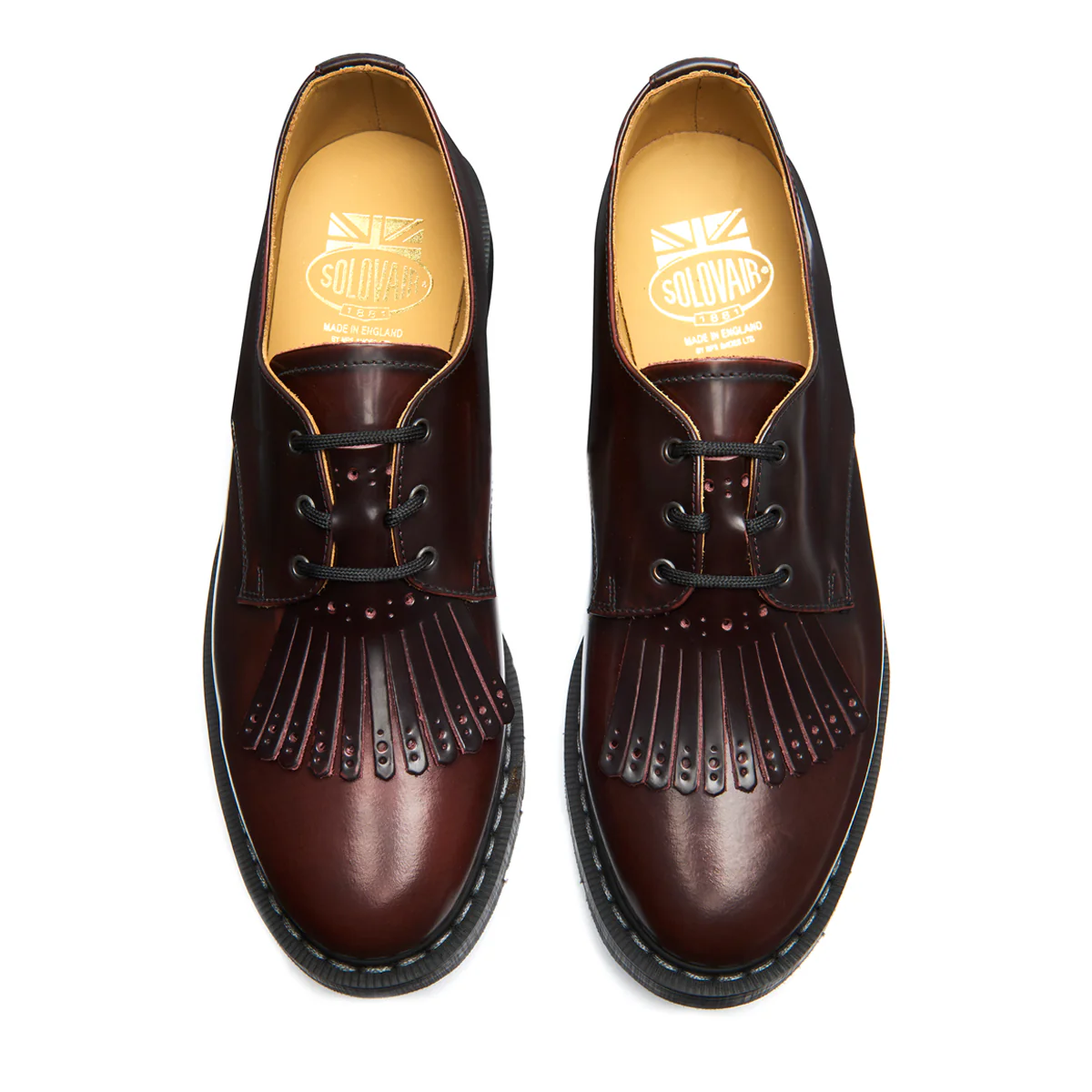 Burgundy Rub-Off Gibson Shoe & Brogue Kiltie - Image 2