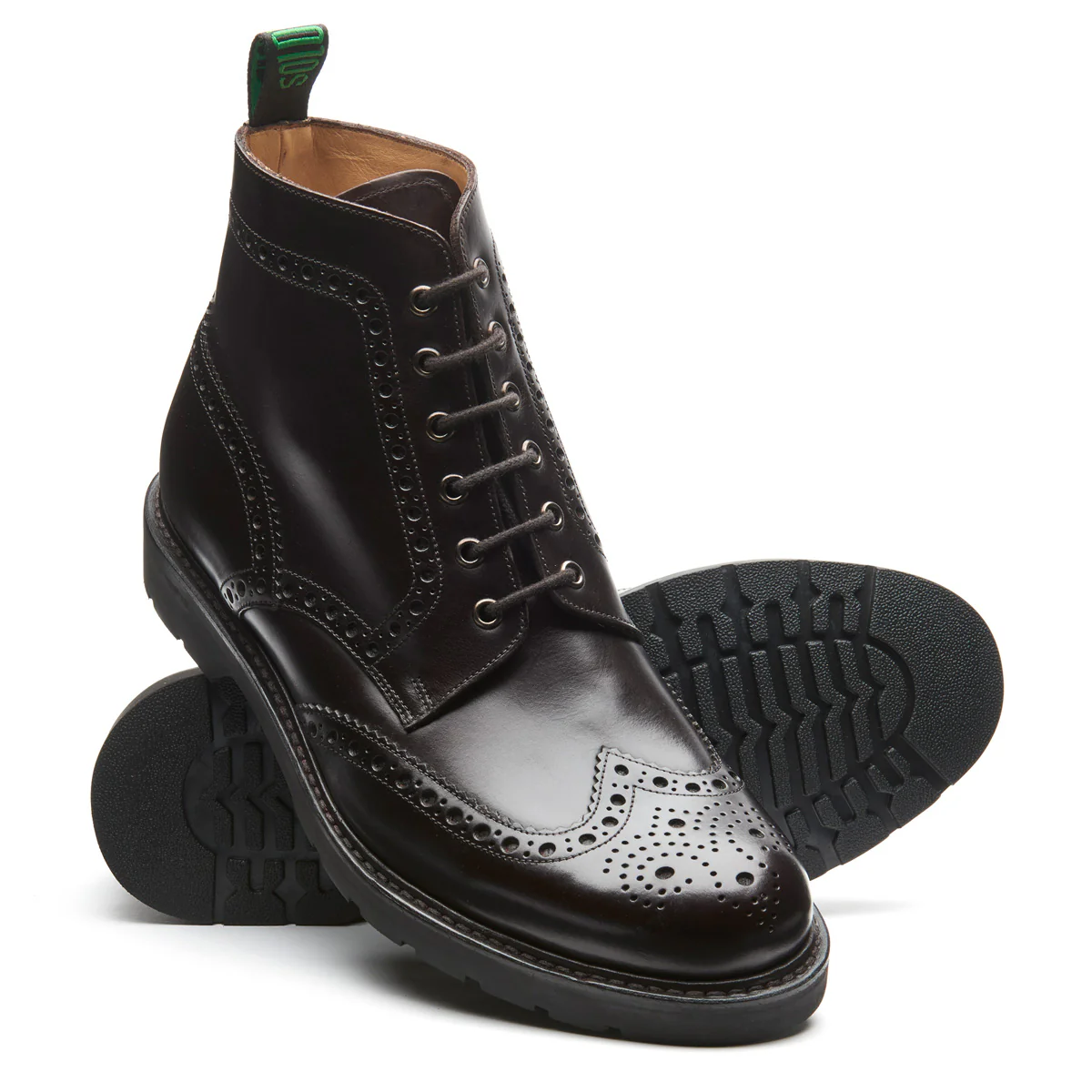Brown Calf 6 Eye Derby Brogue Boot - Image 2