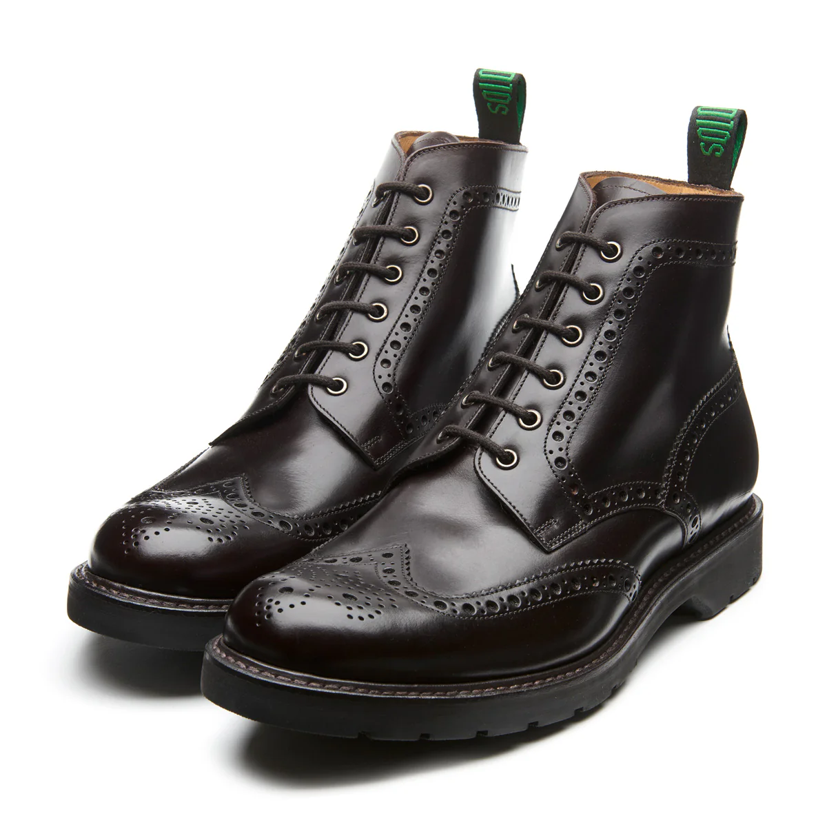 Brown Calf 6 Eye Derby Brogue Boot - Image 3