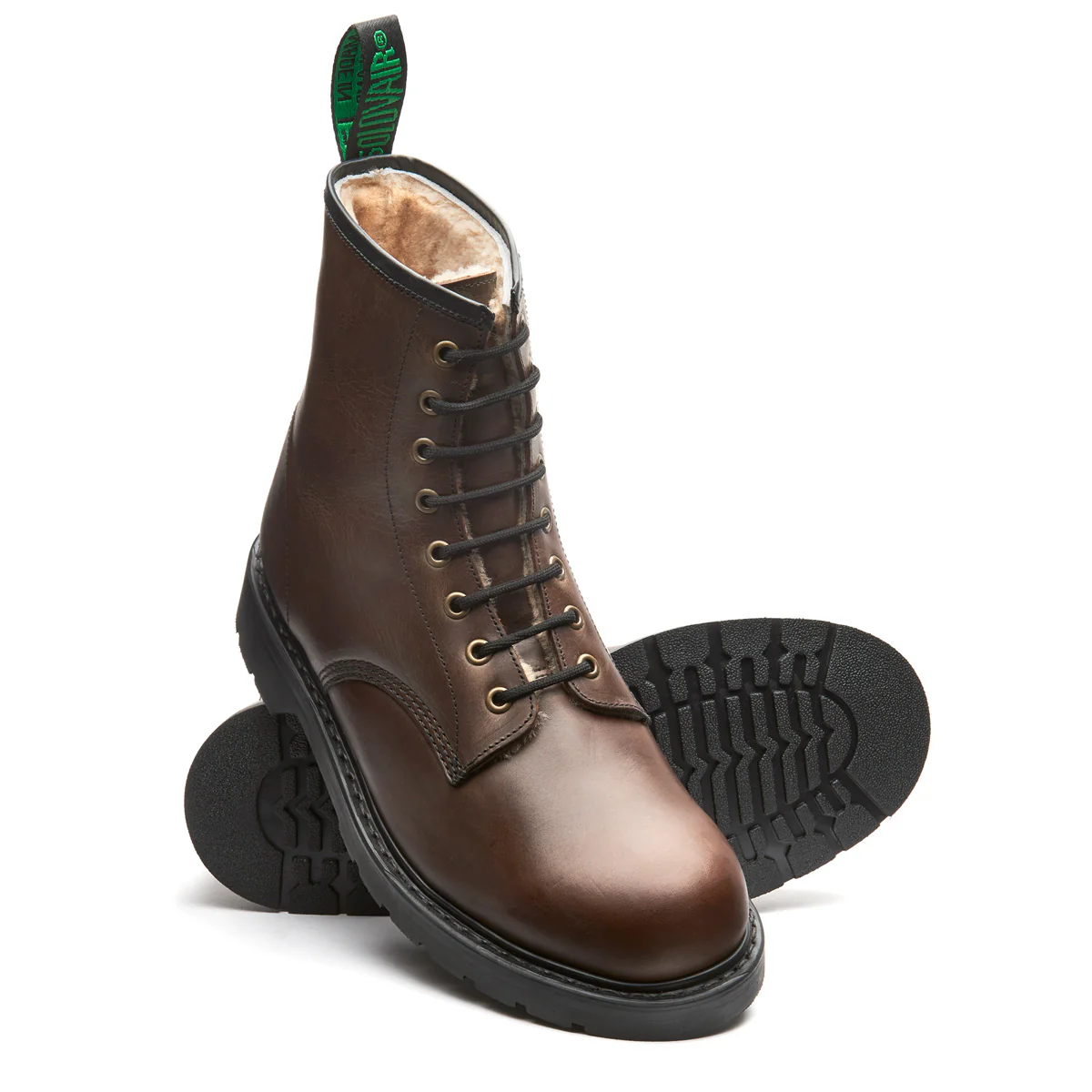 Gaucho Crazy Horse Shearling Lined 8 Eye Derby Boot - Image 3