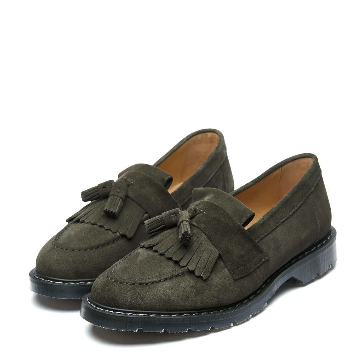 Olive Suede Tassel Loafer - Image 3