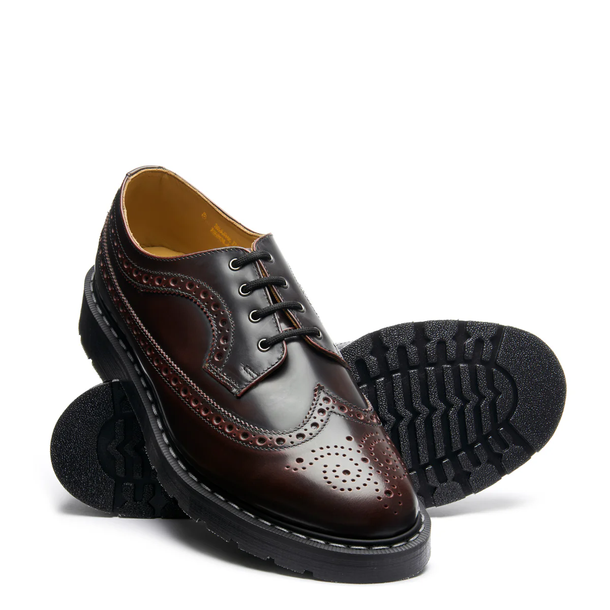 Burgundy Rub-Off 4 Eye American Derby Brogue Shoe - Image 2