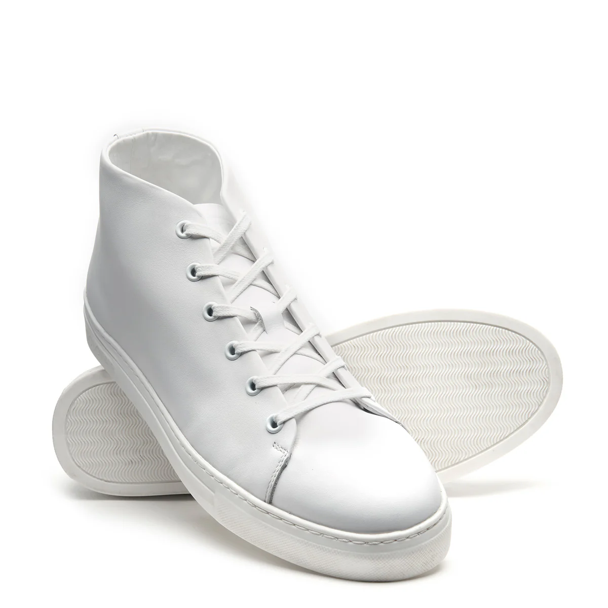 White Calf High Top Sneaker - Image 2