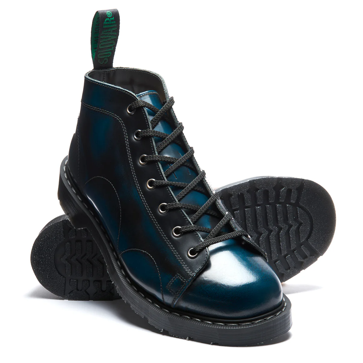 Navy Blue Rub-Off 7 Eye Monkey Boot - Image 2